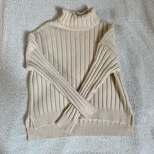 Unibear Cream Ribbed Turtleneck